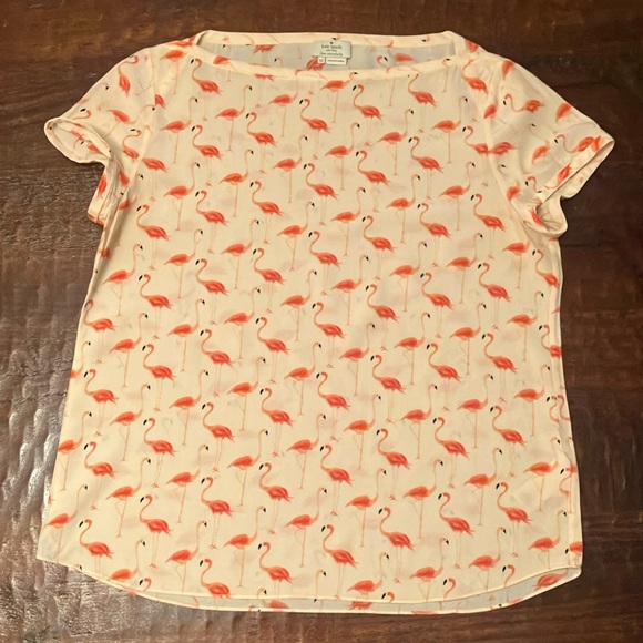 Kate spade flamingo pink short sleeve blouse 12 - Picture 9 of 9